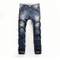 European American Style 2018 fashion brand men jeans luxury Men's casual denim trousers Slim Straight blue pop modern jeans