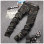 European American style Men's fashion brand casual denim trousers jeans army green luxury camouflage Slim Straight jeans men