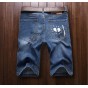 Summer style 2018 men blue hole Shorts jeans Men's fashion jeans famous brand slim cotton Straight denim Trousers jeans Shorts