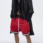 2018 Summer Elastic comfortable Casual Cotton Unisex Shorts Men loose Solid Mid Waist Drawstring Shorts for Women black red