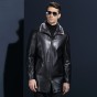 2017 Winter New Men's Long Warm Leather Jacket Fashion Casual Thickening Imitation Fur Fur Coat Male Brand Clothes