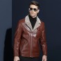 2017 Winter New Men's Warm Leather Jacket Fashion Casual Business High Quality Motorcycle Jacket Male Brand Clothes