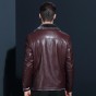 2017 Winter New Men's Motorcycle Leather Jacket Fashion Casual Fleece Thick Warm Fur Collar Leather Coat Brand clothes