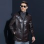 2017 Autumn Winter New Men's Casual Hooded Leather Jacket Fashion Business Men Faux Leather Jacket Brand Clothes