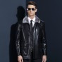 2017 Winter New Men's Leather Jacket Fashion Fur One Long Section PU Leather Clothing Business Men Warm Coat Brand Clothes