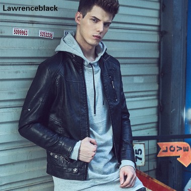 Lawrenceblack 2017 New Arrival Leather Jackets Men's Motorcycle Jacket Outwear Men's PU Leather Jackets Jaquetas De Couro 813