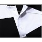 Casual POLO shirt male summer fashion new men's black and white stitching cotton short polo-sleeved polo shirt Slim men 5XL 6XL