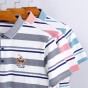Brother Wang Brand 2018 New Summer Men's Casual POLO Shirt Fashion Stripe 3D Horse Embroidery Short-sleeved Polo Blouse Tops