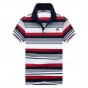 Brother Wang Men's Brand Striped POLO Shirt 2018 New Summer Business Casual Embroidery Short-sleeved Polo Blouse Tops Male