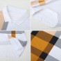 2018 New Summer Men's Casual POLO Shirt Fashion Business Plaid Short Sleeve Polo Shirt Tops Blouse Brand Clothes