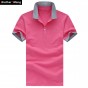 Summer Men's Leisure Business POLO Shirt Fashion Lapel Male Short-sleeved Polo Shirt Solid Color Large Yards Men Brand Clothes