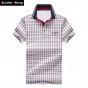 Men's POLO Shirt 2018 Summer New Male Fashion and Leisure Plaid Print Short Sleeve Polo Shirt Brand Men's Clothing