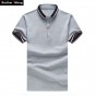 Men Polo Shirt Contrast Color Lapel Slim Casual Fashion POLO Shirt Large Size Solid Color Brand Business Polo Shirt 3XL 4XL 5XL