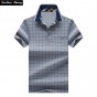 2018 Summer New Men's Brand Polo Shirt Fashion Casual Lattice Printing Short Sleeve POLO Shirt Men's Clothing