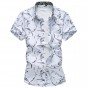 2017 Summer New Large Size Men Shirt 6XL 7XL Male Casual Print Short Sleeve Shirt Hawaii Shirt Brand Men's Clothing