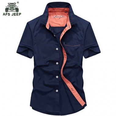 2018 New Cotton Comfortable Male Casual Shirt Men Army AFS JEEP Shirts Short Sleeve Military Shirt M-5XL h60