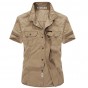 Free shipping Brand-clothing Men Shirts Size 5XL Cotton Casual Chemise Homme Short sleeve Military Summer Shirt 58hfx