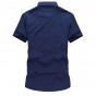 Free Shipping Men Brand Cotton Shirt High Quality Summer 2017 Fashion Loose Casual Short Sleeve Shirts Plus Size M-5XL WY58