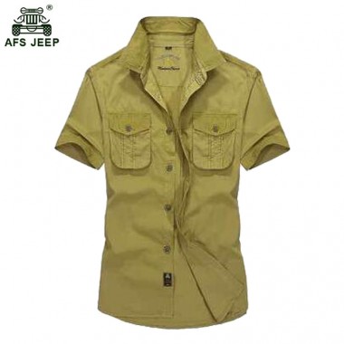 Free shipping Shirt Men  Short-Sleeve solid color single breasted Shirt  Top sale Male  Camisa Masculina 58hfx