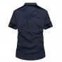Free shipping 2018 Fashion Men's Short Sleeve Shirt single breasted  Casual Slim Mens Dress Shirts Chemise Homme h63