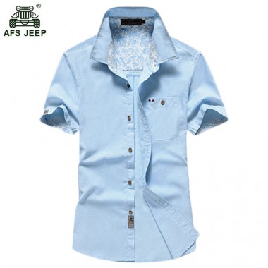 Free shipping 2017 Summer Style Solid Color Shirt Mens Casual Clothes Men Slim Fit Short Sleeve Mens Dress Shirts   58hfx