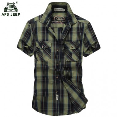 Free shipping mens casual shirts plaid slim fit shirt short sleeve high quality  shirts mens designer clothes  60hfx