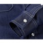 2017 New Spring Men's Denim Dress Shirts Male Full Sleeve Cotton Two Pockets Slim Jeans Shirt Classic Casual Tops 84wy