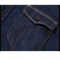 2018  Afs jeep Men Shirt Brand Male Long Sleeve Shirts Casual Solid Color Denim Slim Fit Dress Shirts Mens h72