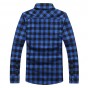 Men's Plaid Flannel Shirt Slim Fit Soft Comfortable Spring Male Shirt Brand Men's Business Casual Long-sleeved Shirts 65wy