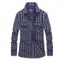 Men's Casual Cotton Shirts Long Sleeve Fashion Plaid Brand High Quality Fitness Office Hot Sale New Dress Shirts 68wy