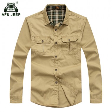 Free Shipping Spring Autumn Men's Long Sleeve Shirt Military Retro Shirt For Men Men's Cotton Shirts 75