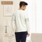 Qianxiu pajamas Couple pajamas sets Men nightwear O-neck sleepwear Long sleeve lounge wear for men free shipping