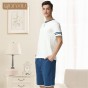 qianxiu 2018 new casual Pajamas Modal&Cotton Men Sleepwear short sleeve Round collar Lovers Pajamas Set lounge to wear models