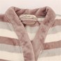 Qianxiu Brand men Pajamas casual Thicken Mink Wool Turn-down Collars striped Lounge Wear For Men Couples Nightwear men robe 2018