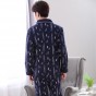 SUJISI pajamas men letters printing pure cotton mens winter pyjamas man Long sleeve lapel sleepwear male mens nightgowns