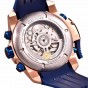 Reef Tiger/RT Mens Sports Watch with Year Month Week Day Calendar Steel Complicated Blue Dial Automatic Watches RGA3503
