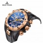 Reef Tiger/RT Men Sports Watches Quartz Watch with Chronograph and Date Big Dial Super Luminous Steel Designer Watch RGA303
