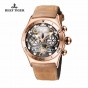 Reef Tiger/RT Luxury Sport Rose Gold Watch For Men Skeleton Luminous Watch Year Month Date Day Automatic Watches RGA703