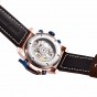Reef Tiger/RT Top Brand Men's Sport Watch with Calendar Blue Dial Brown Leather Strap Watches RGA3503
