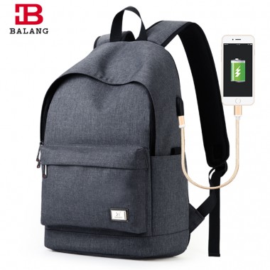 BALANG Brand Men's Backpack Bag 15.6 Inch Laptop Notebook Women Waterproof Back Pack Collage School Bags for Teenager Boys Girls