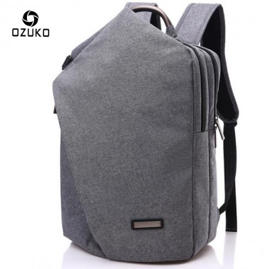 OZUKO Minimalist Fashion Men Backpack Waterproof 15.6 Laptop Computer Business Backpack Mochila Casual Travel Student School Bag