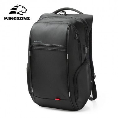 Kingsons KS3140 Men Women Laptop Backpack with USB Charge Multi-function Waterproof Business Leisure Travel School Bag Backpack