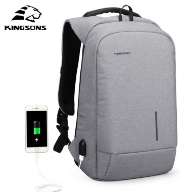 kingsons KS3149W Men Backpack For 13 15.6inches Laptop Backpack Large Capacity Casual Style Bag Water Repellent Backpack