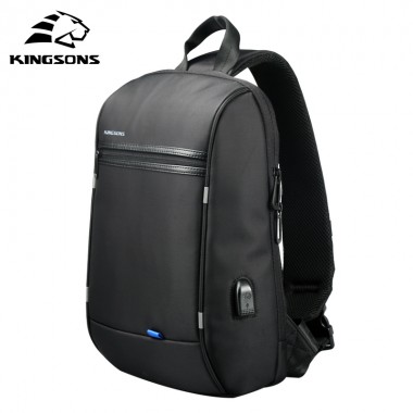 Kingsons 2017 New Fashion Laptop Waterproof knapsack Men Women Casual Style Travel Business Bag USB Charger Bags Solid Backbags