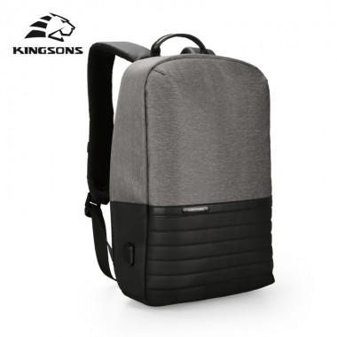 Kingsons 15.6 inch Laptop Backpack Business Travel School Bag Men's Women's Fashion Backpack With Protection Warehouse USB Cable
