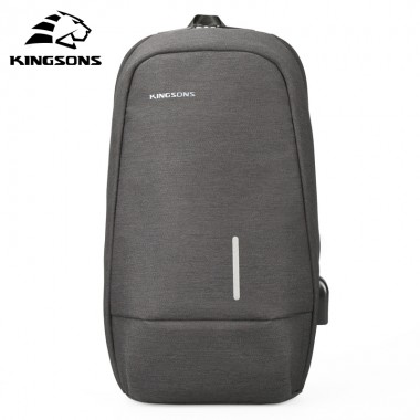 Kingsons 10.1 inch Small Chest Bag For Men Canvas Sling Bag Casual Crossbody Bag Single Shoulder Strap Leisure Bags