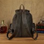 Men Original Leather Fashion Travel University College School Book Bag Designer Male Backpack Daypack Student Laptop Bag 9950
