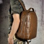Men Real Leather Designer Casual Travel Bag Fashion University School Student Book Laptop Bag Male Backpack Daypack 621