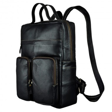 Male Real Leather Fashion Travel Bag School Book University Bag Design Cowhide Backpack Daypack For Men 2107b