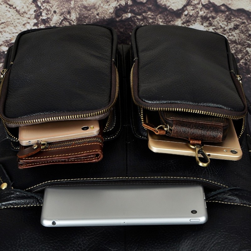 Male Real Leather Fashion Travel Bag School Book University Bag Design ...